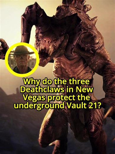 Why do the three Deathclaws in New Vegas protect the underground Vault 21#usa #us #foryou #fyp #fallout #deathclaw #newvegas #ghoul #lucy #cooper