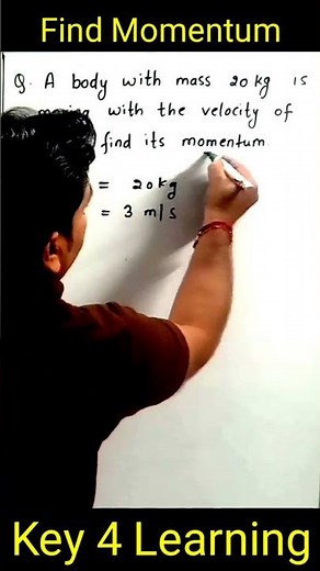 Class 9 Physics | Gravitation | Find momentum if mass is 20 kg and velocity is 2 m/s. #science