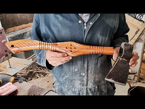 how to carve an axe handle | carving an axe handle