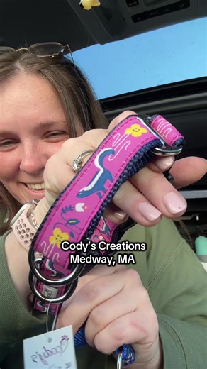 A little trip to my favorite small business for dog STUFF, Cody’s Creations in Medway Massachusetts. They have the BEST collars and biothane leashes. We get all of our gear there! They ALSO have an online store 👀 Not sponsored, just a huge fan 🩷 #supportsmallbusiness #dogtok #codyscreations #massachusetts