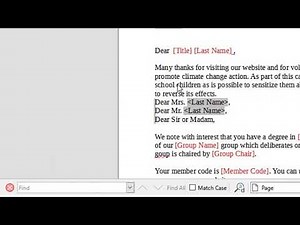 LibreOffice Writer 7 Part 7 - Using Mail Merge