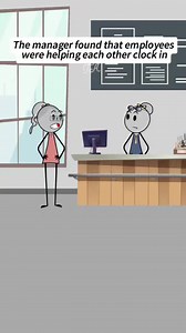 89K views · 1.1K reactions | The manager found that employees were helping each other clock in… #animation #work #restaurant | Tera Animation | Facebook