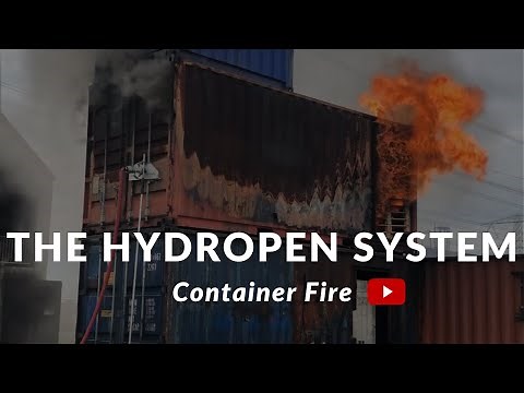 The HydroPen System - Real container fire