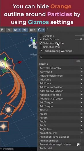 How to Disable Box Outline of a Particle system in Unity