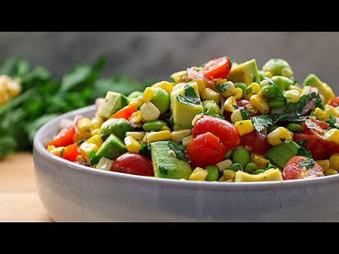 Ultimate Edamame Corn Avocado Salad Recipe (Plant-Based)
