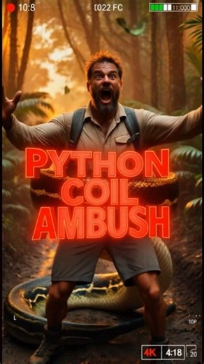 🐍 Giant Python Appears on Jungle Path from Trees | Wildlife CCTV Moment 🌿