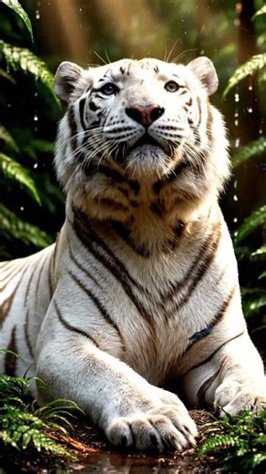 Rare Albino Tiger Stalks Prey at Night - 4K Wildlife