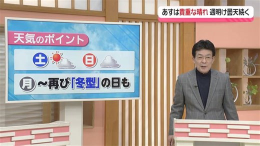 【お天気どうなる】6日は晴れ 7日くもりでも能登は雨の時間帯 週明けは再び冬型の気圧配置の日も