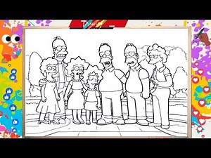 How to Draw Simpsons Family Easy Step-By-Step Drawing and Coloring for Kids and Toddlers