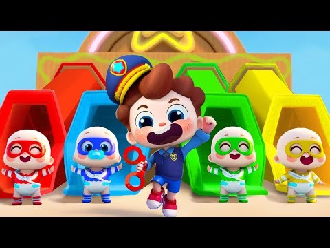 Neo Opens His Own Police (Cardboard Version) | Learn Colors | Nursery Rhymes & Kids Songs | BabyBus