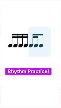 Practise 16th notes paired with other basic rhythms! #rhythms #notes #musictheory