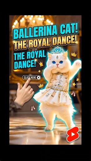 Ballerina Cat: The Royal Dance Performance! 👑🐾 #Shorts