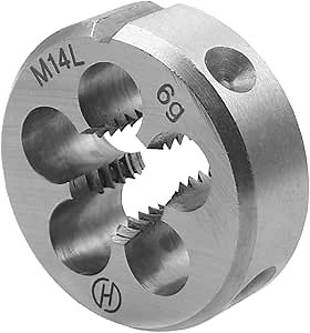 Utoolmart M14 X 2.0 Metric Round Die, Machine Thread Left Hand Threading Die, Alloy Steel