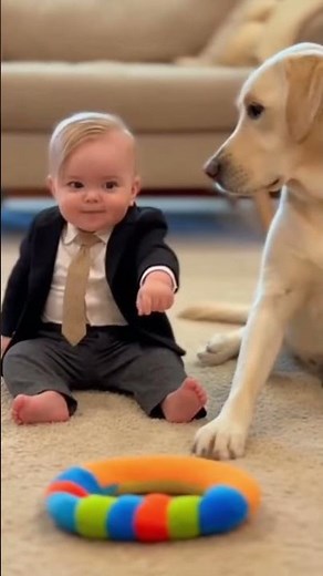 Boss Baby Orders His Dog to Bring a Toy 😄🐶🧸