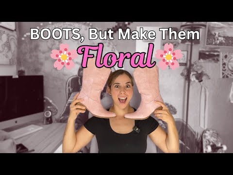 Painting Custom Floral Cowboy Boots 🌸
