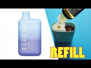 How to Refill VAPE ElfBar BC5000 Rechargeable disposable cigarette Multiple Use tutorial