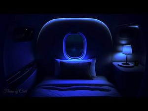 DARK Futuristic Airplane Pod First (1st Class) Flight Brown Noise Ambience | Sleeping, Reading | Zen