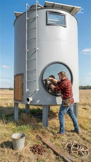 Turning a Rusty Water Tank Into a Hidden Tiny Home