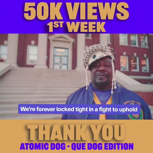 Thank You for supporting the new Atomic Dog - Que Dog Edition Official Video! 50k now let's run it up 📈👆🏾 Watch the Enthusiasm on YouTube! https://youtu.be/xzxmy51Q-MA?si=Sv2Hhrb9w6j6Utou #AtomicDog #AtomicDogQueDogEdition #OmegaPsiPhi #TenaciousDawgsMusic
