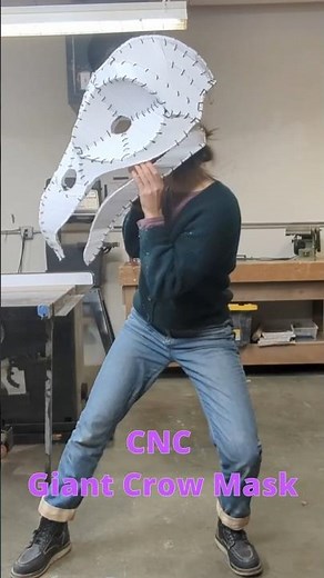 CNC Giant Crow Mask #cnc #maslow #cncmachine