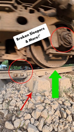 Track Dangers Up Close 🙏😵😱 #Train #Railtrack #Broken #Bdrailway #reels #railfanning #viral #railroad