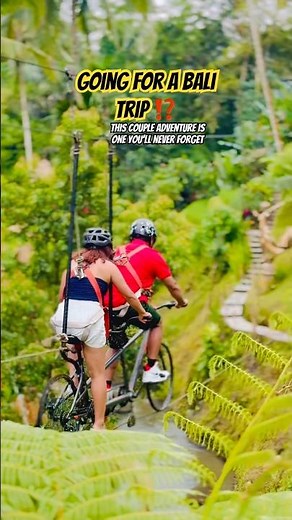 Bali 🫵 Next Trip ⁉️- This couple’s adventure is one you’ll never forget- Sky Bike Ride