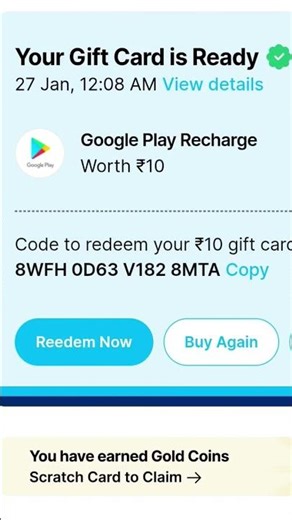INR 10 RUPEES REDEEM CODE ONLY ONE CAN REDEEM FOR MORE SUBSCRIBE AND LIKE