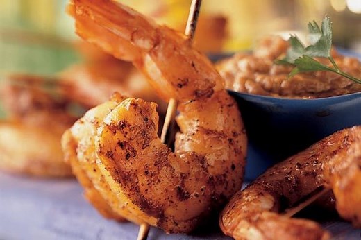Prawn Satay with Peanut Dipping Sauce | Seafood Recipes | Weber BBQ