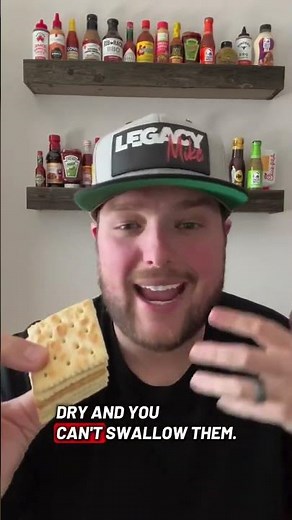 Day 1 of Saltine Sahara Challenge 💪 Trying to eat 6 saltine crackers in under one minute.