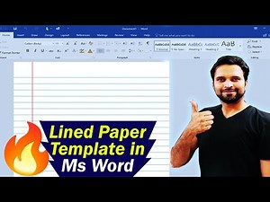 Make Lined Paper Template in Ms Word