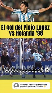 El Piojo López marca el empate ante Holanda en el Mundial ‘98. Un pase perfecto de Verón y una definición inolvidable frente a Van der Sar. 💥 Aunque Argentina terminó cayendo 2-1 con el golazo de Bergkamp, este momento quedó grabado en la memoria de todos. 🔥🇦🇷 #seleccionargentina #PiojoLopez #golazo #futbol #LeyendasDelFutbol #argentina #tycsports #futbolretro #mundial98 #GolHistorico #Pasionfutbolera #futbolmundial #MomentosInolvidables #futbolespasion | Tactica futbolera