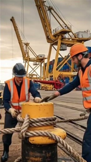 (Part 5) How Massive Ships Are Secured in Ports. #PortOperations#shipping hi#Maritime#containership