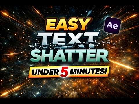 Easy Text Shatter Effect in After Effects (Under 5 Minutes!)