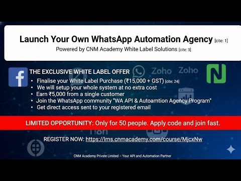 Launch Your White Label Whstapp API and Automation Agency 2026!-CNM Academy