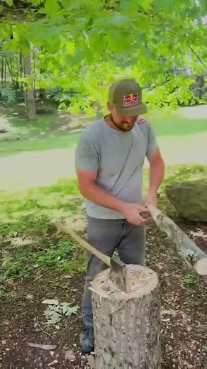 Making A DIY Baseball Bat With An Axe