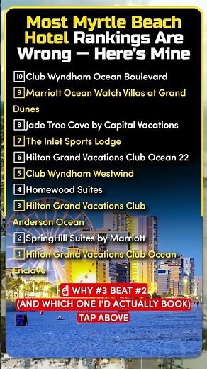 MOST Best Myrtle Beach Hotels Rankings Are Wrong - Here's Mine!