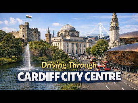 Driving Through Cardiff City Centre 🚗🏙️ | Castle Views, Landmarks & Coastal Panorama (Silent 4K)