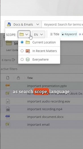 Searching for Documents and emails in iManage Work 10