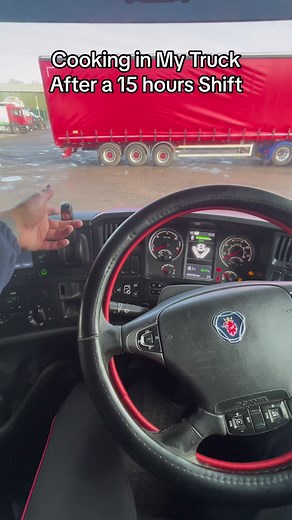 Cooking in my truck after a 15 hour shift…. #truckcooking #truckdriver #truckerlife #truckinguk #truckinguk1 | Trucking Uk