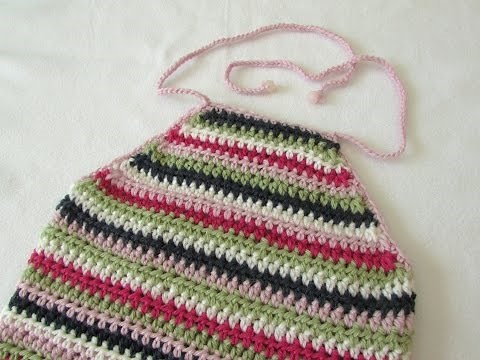 How to crochet an EASY halter neck top - any size