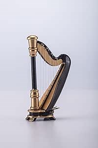 ALANO Miniature Harp Wooden Mini Harp model Music Musical Instrument Decoration gift（H-18）