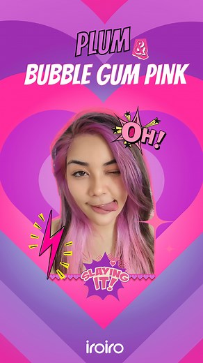 Coloring outside the lines and inside my hair! 🌈💁‍♀️ With iroiro Plum and pastel Bubble Gum Pink 💜🌸 . . . #iroiro #iroirocolors #pastelhair #haircolor #vibranthair #sassyhair #hairselfie | Iroiro colors