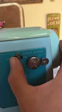 Brittany's Singer 347 winding a bobbin