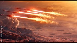 Mars Base Engaging Enemies With Antispacecraft Surfacetoair Missiles