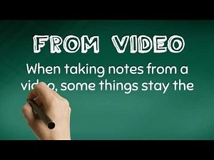 Taking Notes from Text and Video