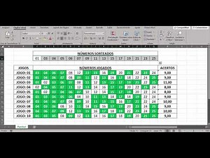 Excel no 12 - Planilha para Conferência de Jogos de Loteria