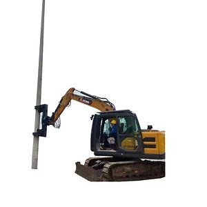 [Hot Item] Extendable Pole Clamp Grab Setter Grapple with Rotating Cylinder Excavator Attachment