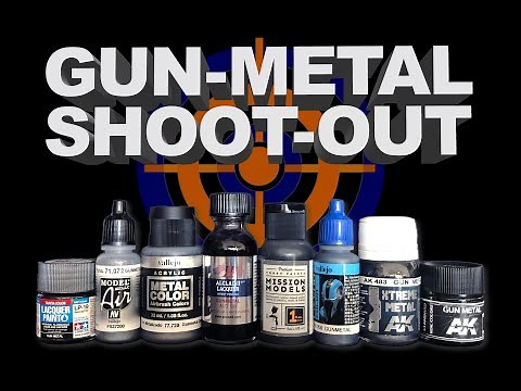 🔫 Gun Metal Paints Comparison 🎯🔫 (AK, Vallejo, Mission Models, Tamiya & Alclad)