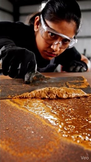 Satisfying Rust Removal: Peeling Years of Corrosion! 🚗✨ #Restoration