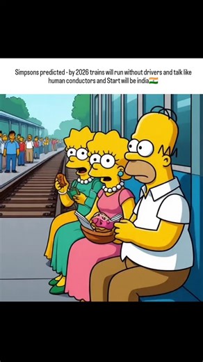 The Indian Simpsons 🇮🇳 on Instagram: "Simpsons predicted - by 2026 trains will run without drivers and talk like human conductors and Start will be india🇮🇳💯 #reelsindia❤️❤️ #simpsons #2026 #simpsonsmemes #viralreels #instagood #explore #explorepage"